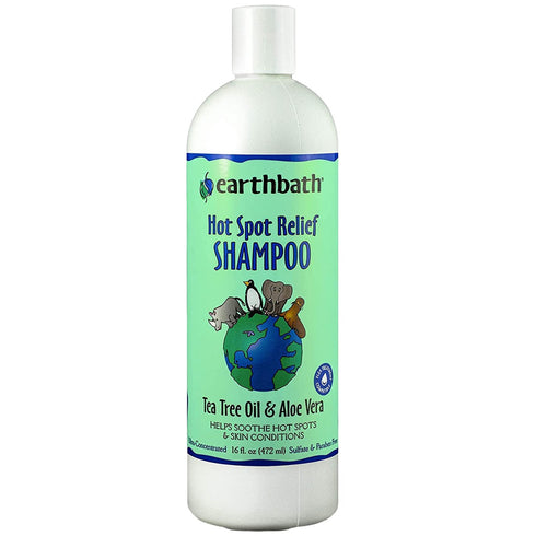 earthbath Hot Spot Relief Tea Tree & Aloe Dog & Cat Shampoo 16oz - Poudre Pet and Feed Supply
